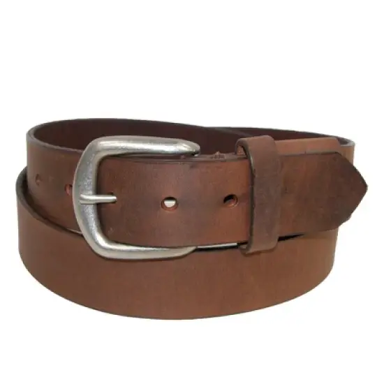 Boston Leather Men's Big & Tall Aged Bark Leather Hidden Stretch Belt image {3}