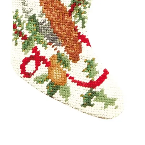 C&F Home Partridge In Pear Petit Point Mini Stocking image {2}