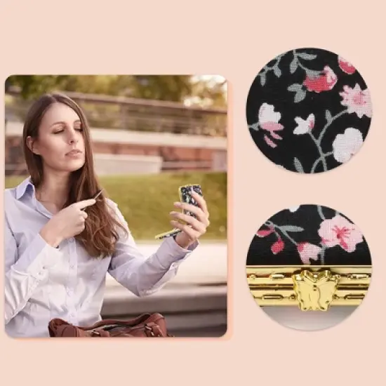 Unique Bargains Rectangle Mini Mirror for Purses 1 Pc image {2}