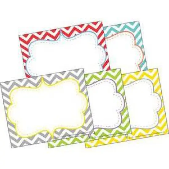 2pk 45ea Chevron Beautiful & Nautical Remember Me! Self-Adhesive Name Tag Labels: Paper, Teaching Aid, All Ages - Barker Creek image {2}