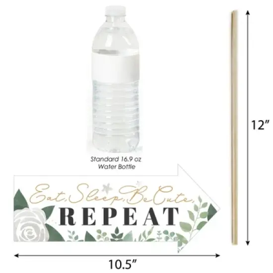 Big Dot of Happiness Funny Boho Botanical Baby - Greenery Baby Shower Photo Booth Props Kit - 10 Piece image {2}