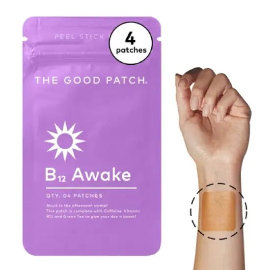 The Good Patch B12 Awake Plant-Based Vegan Wellness Patch - 4ct image {8}