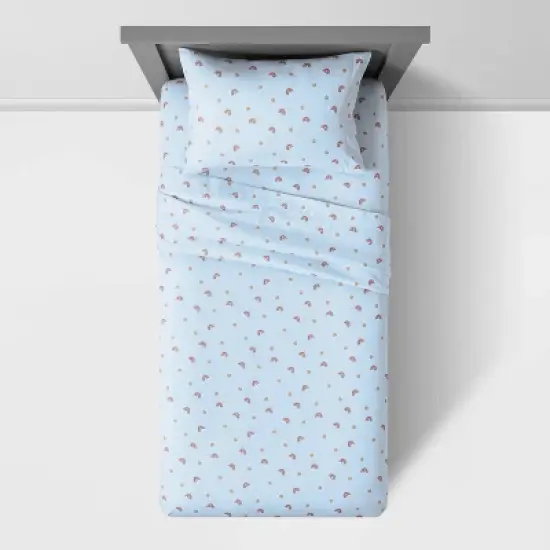 Rainbow Microfiber Kids' Sheet Set Scatter - Pillowfort&trade; image {2}