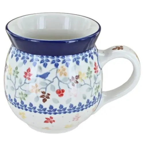 Blue Rose Polish Pottery Ceramika Artystyczna Bubble Mug image {4}