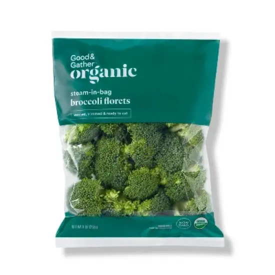 Fresh Organic Steam-in-Bag Broccoli Florets - 9oz - Good & Gather&trade; image {4}