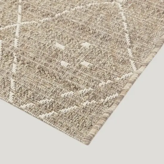 Small Diamond Outdoor Rug Taupe - Project 62&trade; image {3}