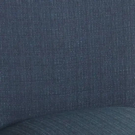 Fabric Upholstered Wooden Parson Dining Chair with Splayed Back Blue/Brown - Benzara image {1}