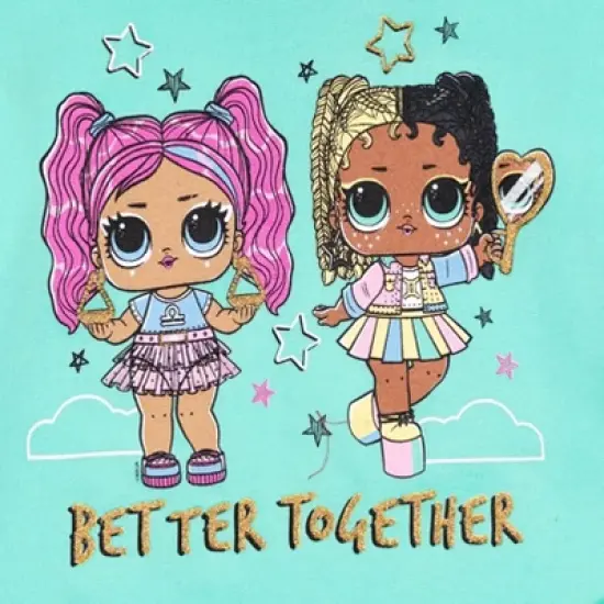 L.O.L Surprise! Fierce Bhaddie Flipside Unity Girls Crossover Fleece Sweatshirt & Leggings Outfit Set Little Kid to Big Kid image {3}