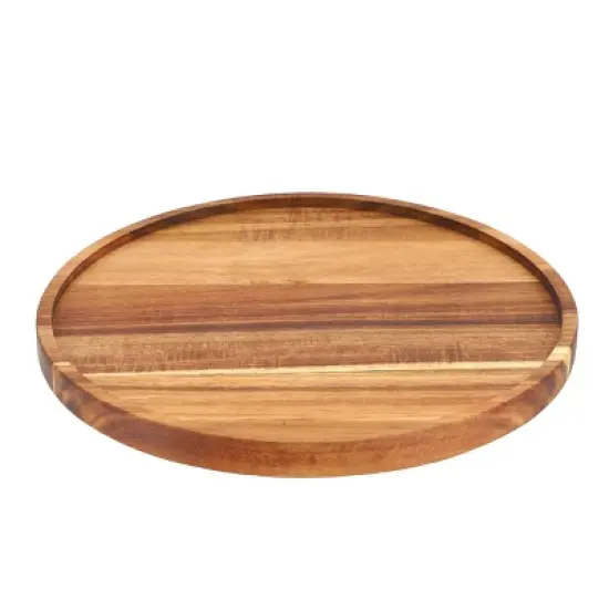 MegaChef 12 Inch Acacia Wood Lazy Susan Tray image {5}