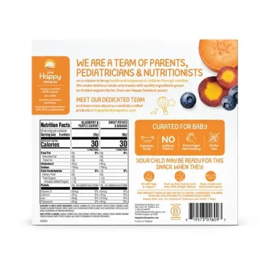HappyBaby Organic Teether Variety Pack Baby Snacks - 5.04oz/36ct image {2}