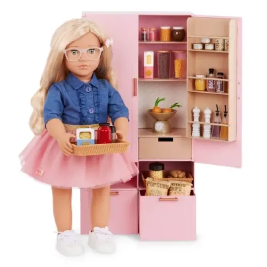 Our Generation Pretty Pantry Home Kitchen Furniture Set for 18" Dolls image {3}