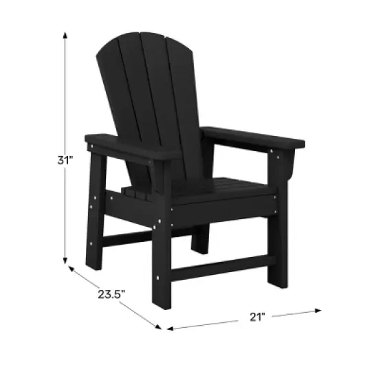 WestinTrends Malibu Kids Outdoor HDPE Adirondack Plastic Patio Chair image {2}