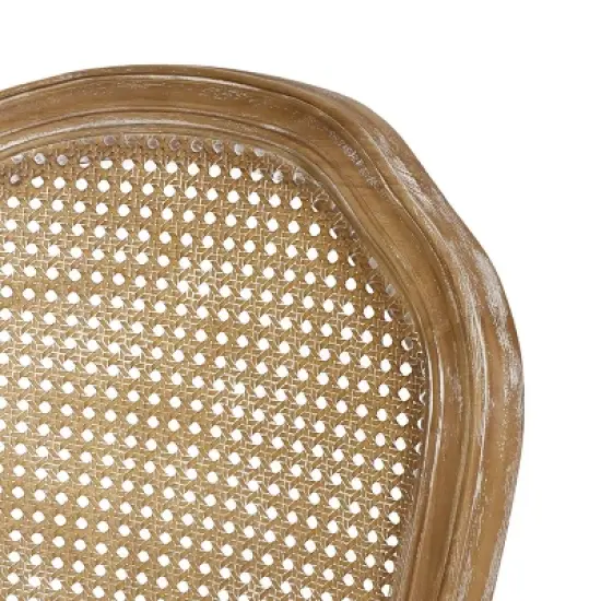 2pk Mina French Country Wood and Cane Upholstered Dining Chairs - Christopher Knight Home image {9}