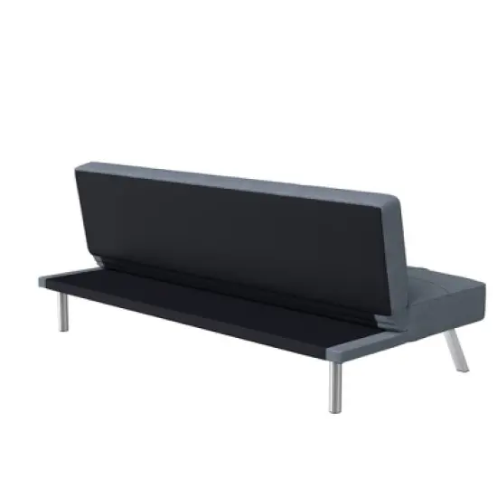 Colette Convertible Futon Sofa Bed Light Gray - Serta image {6}
