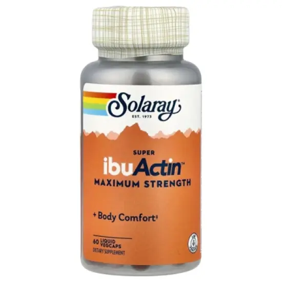 Solaray Super IbuActin&trade;, Maximum Strength, 60 Liquid VegCaps image {4}