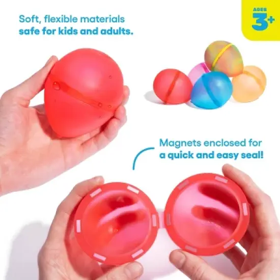 Hydrobursts by What Do You Meme? Resuable Water Balloons Balloon Shape Water Balloon Toy - 6pk image {5}