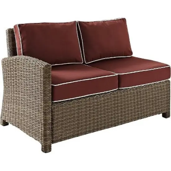 HomeStock Bradenton Outdoor Wicker Sectional Sofa image {6}