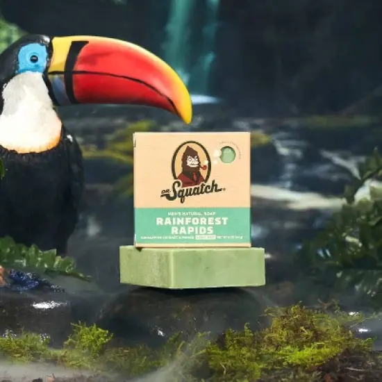 DR. SQUATCH Men's All Natural Bar Soap - Rainforest Rapids - 5oz image {7}