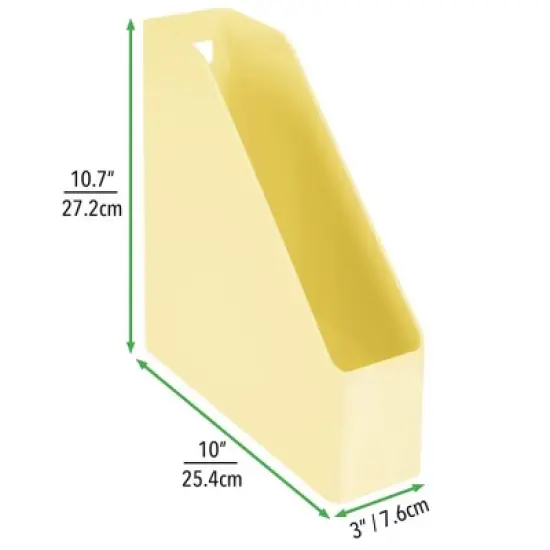 mDesign Plastic File Folder Bin, Office Desktop Organizer, 2 Pack image {6}