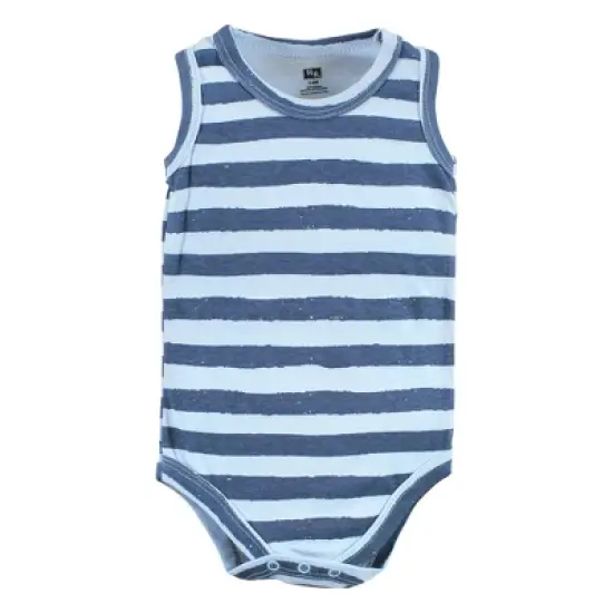 Hudson Baby Infant Boy Cotton Sleeveless Bodysuits, Boy Shark Types image {6}