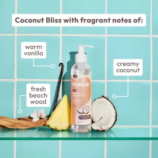 Skintimate 2 in 1 Shave Oil + Moisturizer - Coconut Bliss - 7.3 fl oz image {6}