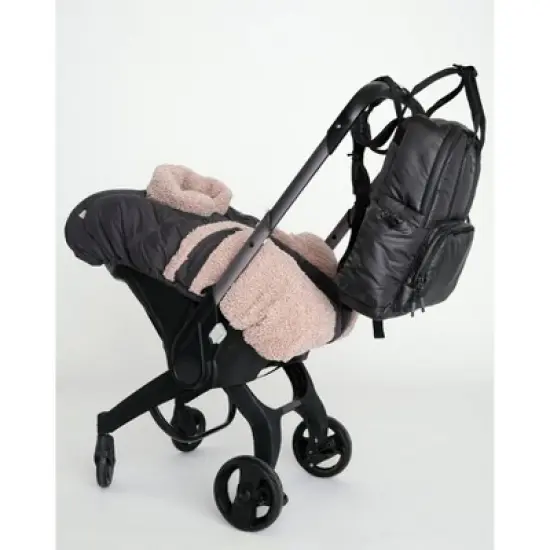 7am Enfant Diaper Bag Backpack with Portable Changing Pad - Water Resistant Shell - Black image {3}