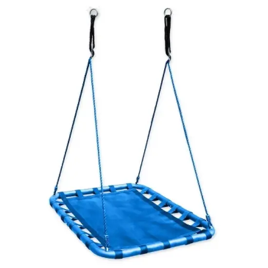 HearthSong - Mega Mat Rectangular Platform Tree Swing for Kids with Thick, Webbed Matting and Steel Frame image {11}