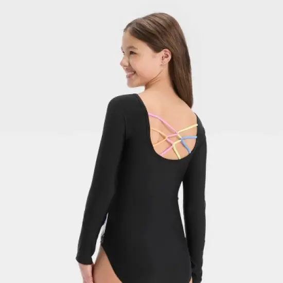 Girls' Sunset Euphoria Tree One Piece Rash Guard Swimsuit - art class&trade; image {2}