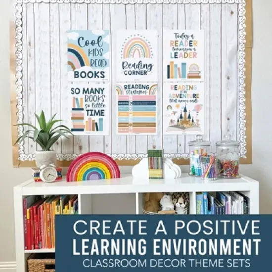 Hadley Designs Boho Reading Posters For Classroom Library Decor, Set of 6 image {3}