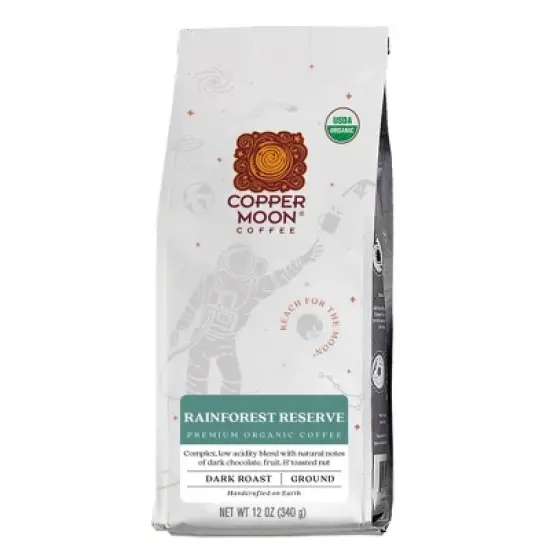 Copper Moon Rainforest Reserve Organic Blend Dark Roast Ground Coffee - 12oz image {7}