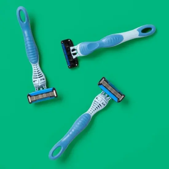 Precision Men's 5-Blade Disposable Facial Razors - 3ct - up&up&trade; image {1}