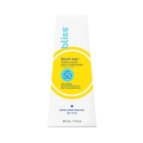 bliss Blockstar Sheer Liquid Daily Mineral Sunscreen - SPF 50 - 2 fl oz image {3}