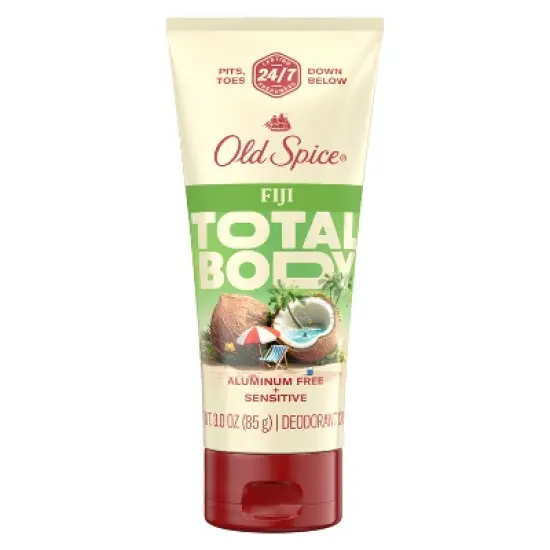 Old Spice Whole Body Cream Deodorant for Men Fiji - Aluminum-Free 3oz image {9}