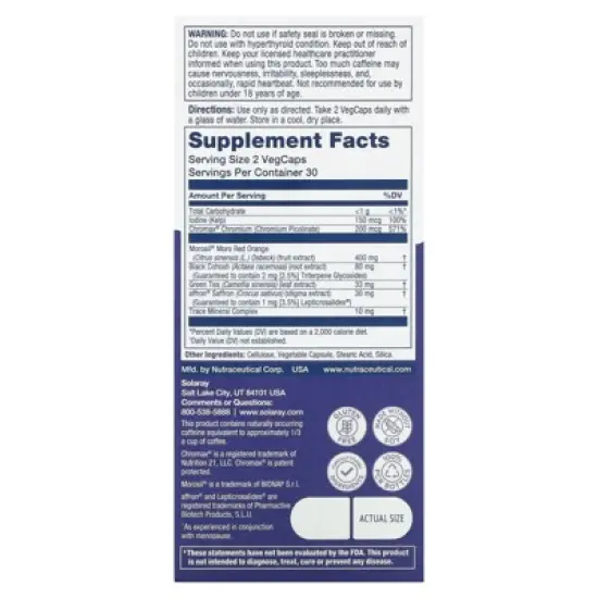 Solaray Her Life Stages, Menopause, 60 Vegcaps image {1}