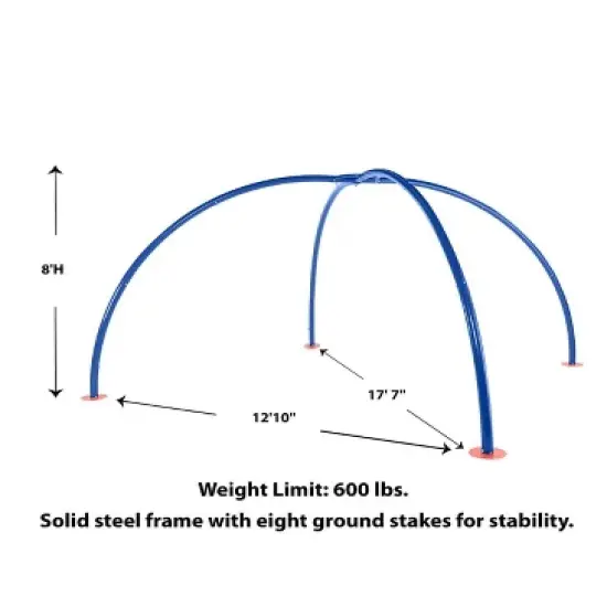 HearthSong - Large Vortex Spinning Ring Swing and Sky Dome Arched Stand Set for Kids Active Outdoor Play image {4}