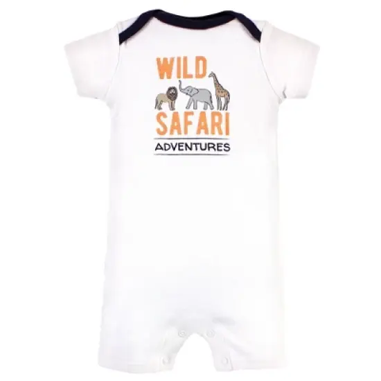 Hudson Baby Infant Boy Cotton Rompers, Wild Safari image {2}