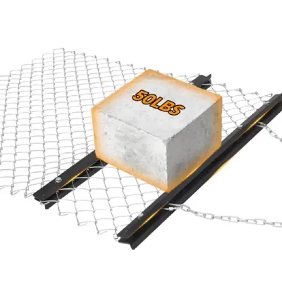 Garvee Towable Steel Durable Rust Resistant Chain Rake ATV Drag Harrow with Galvanized Mesh Lining and Front Weight Tray image {2}