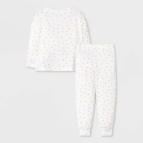 Elle Olivia Toddler Girls' 2pc Magic Star Pajama Set - White image {1}