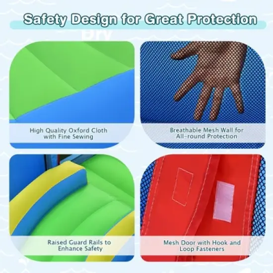 Costway Inflatable Kids Water Slide Outdoor Indoor Slide Bounce Castle (without Blower) image {6}