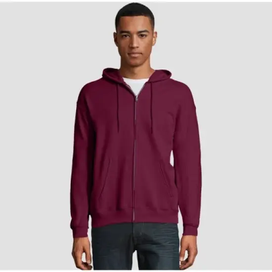 Hanes Men's EcoSmart Fleece Full-Zip Hooded Sweatshirt image {10}