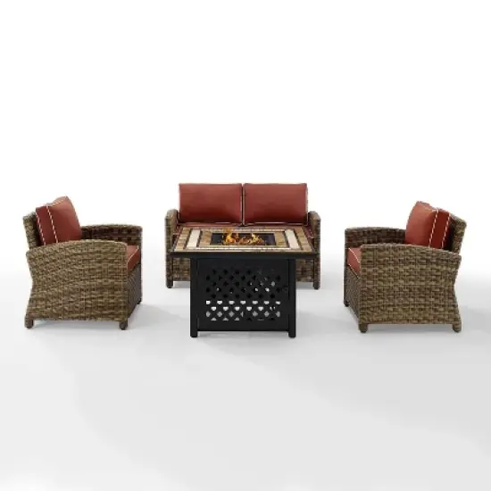 4pc Bradenton Outdoor Steel Fire Pit Set - Crosley
 image {12}