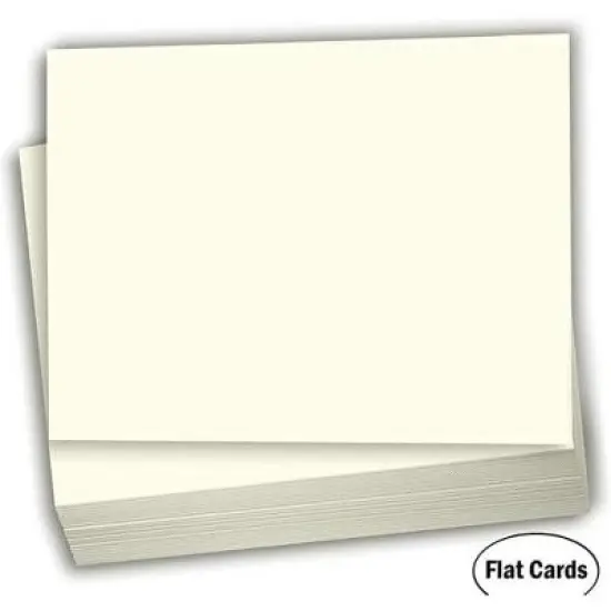 Hamilco Blank Index Cards 5.5 x 8.5 Card Stock 80lb Cover Cream Cardstock Paper - 100 Pack image {1}