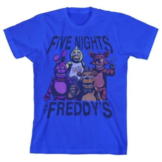 Five Nights at Freddy's Main Characters Boy's Royal Blue T-shirt image {3}