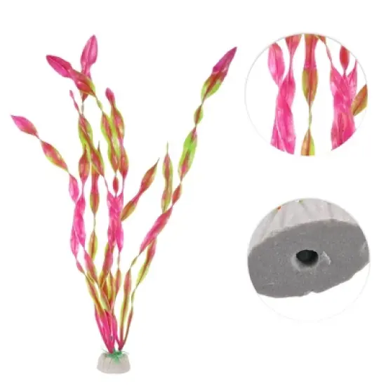 Unique Bargains Aquarium Ornaments Fish Tank Artificial Plant Multicolor 12.20" 10 Pcs image {2}