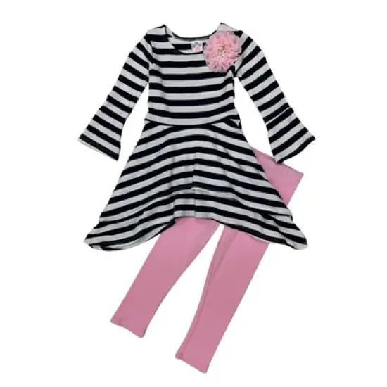 Girls Parisian Chic Sidetail Tunic & Legging Set - Mia Belle Girls image {1}
