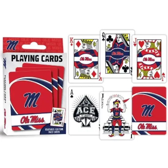 MasterPieces Officially Licensed NCAA Ole Miss Rebels Playing Cards - 54 Card Deck for Adults image {3}