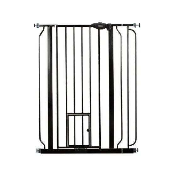 Carlson Tall Gate with Door for Dog Crate - Black image {7}
