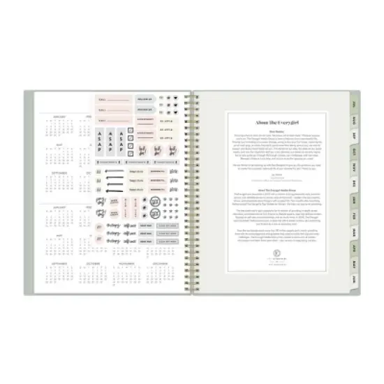 The Everygirl X Day Designer 2024-25 Weekly/Monthly Planner 11"x8.5" Wirebound Soft Sage: Adult Agenda, Tabs, July-June image {6}