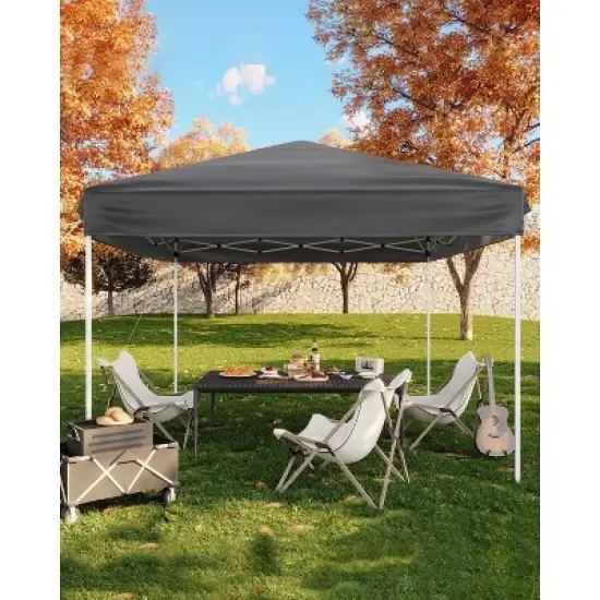10x10 Pop Up Canopy Tent, Outdoor Tent with 3 Adjustable Height, Easy Set Up Canopy with 4 Sandbags & Carrying Bag for Camping, Parties,Outdoor Events image {10}