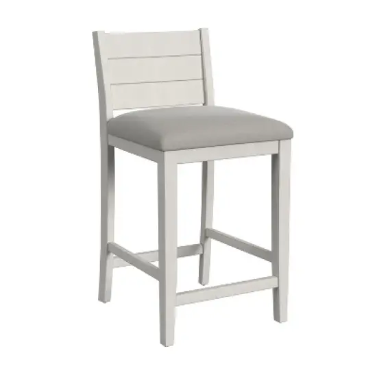 Fowler Wood Counter Height Barstool Sea White - Hillsdale Furniture image {6}